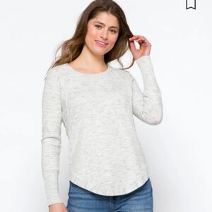 RD Style ribbed heathered gray sweater, size large